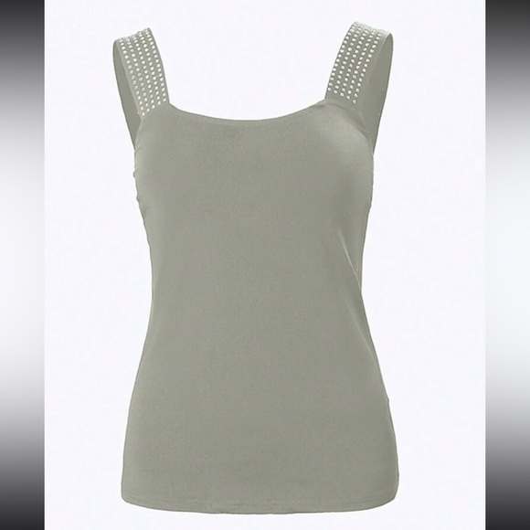 Luxe embellished fitted tank top - Picture 4 of 6